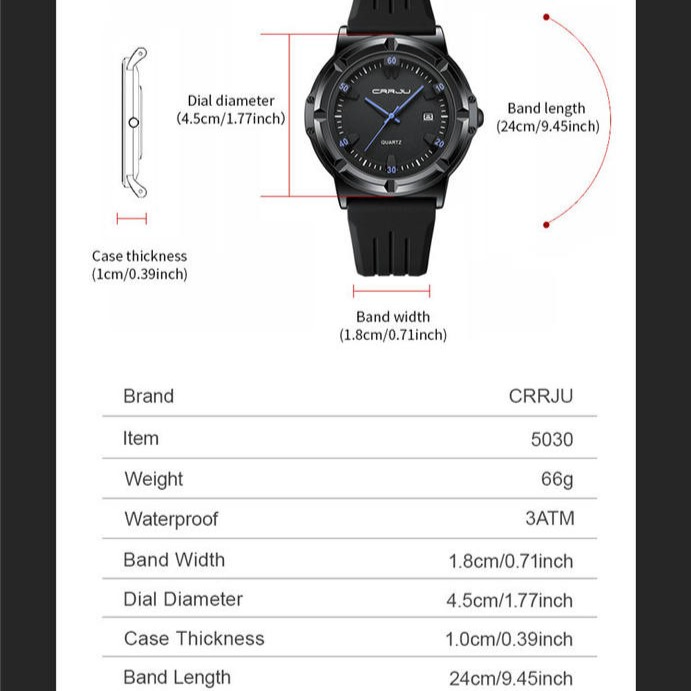 Crrju 5030 Quartz Men's Watch